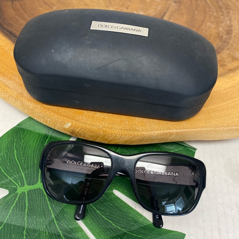 Dolce & Gabanna Oversized Sunglasses & Hard Case